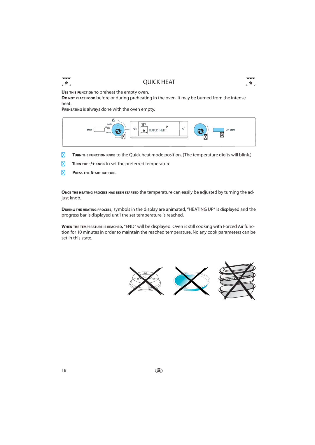 Whirlpool 379 manual Quick Heat 