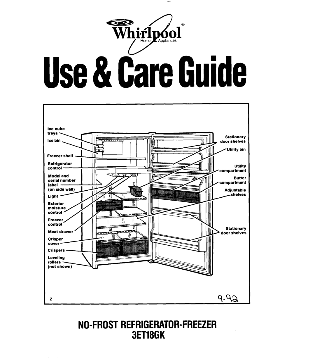 Whirlpool 3Ell8GK manual Use& CareGuide 