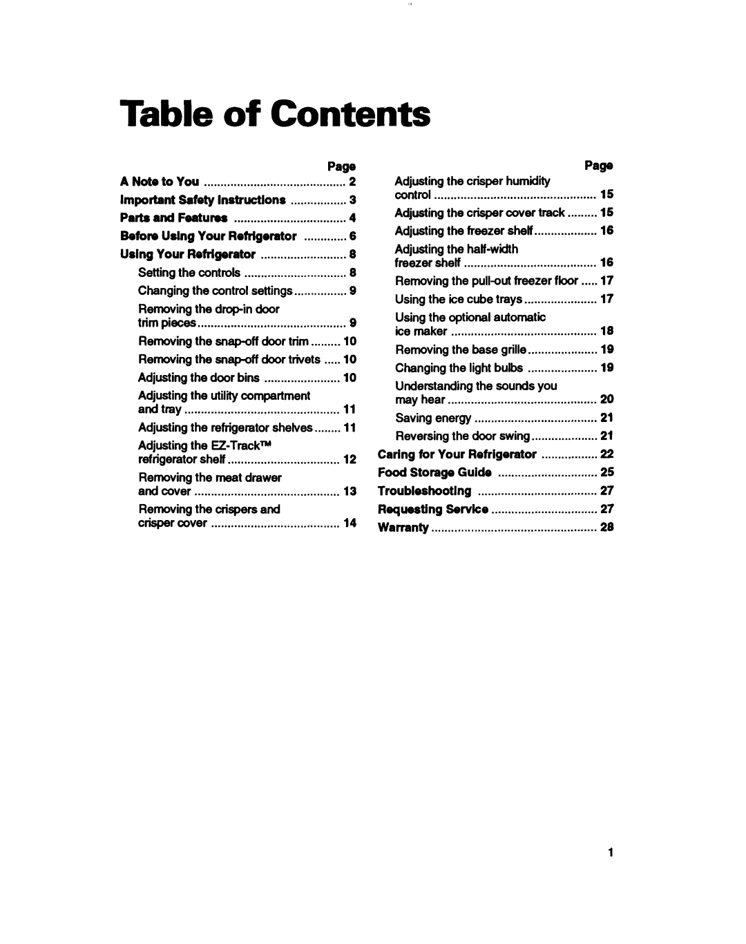 Whirlpool 3ET16NKXDG00 manual Contents, Page 
