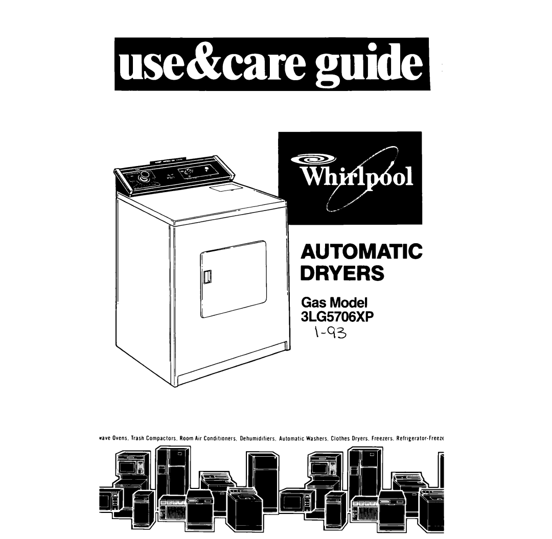 Whirlpool 3LG5706XP manual RRll T 