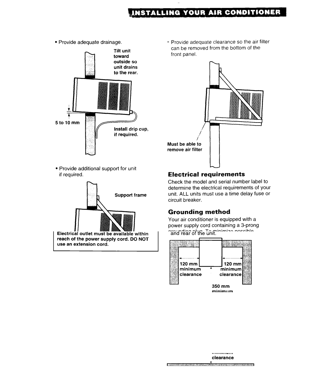 Whirlpool 3PACH21DD0 important safety instructions Electrical requirements, Grounding method 