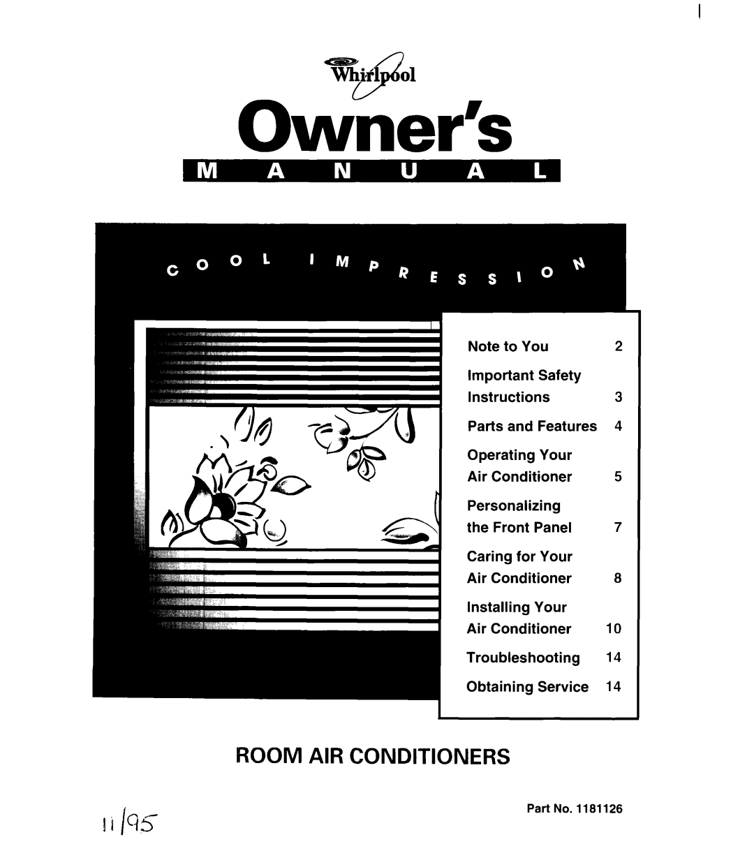 Whirlpool 3QACM07XD2 important safety instructions Owher’s, Instructions 