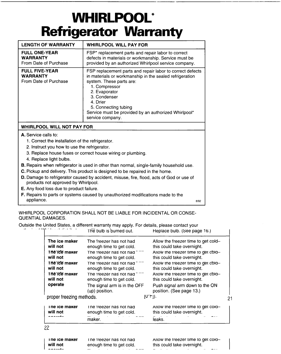 Whirlpool 3VED29DQ important safety instructions Whirlpool 