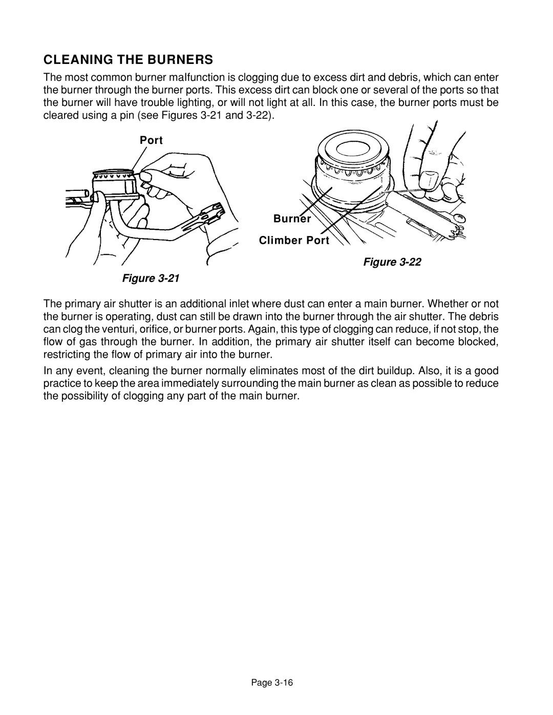 Whirlpool 4322452 manual Cleaning the Burners, Port Burner Climber Port 