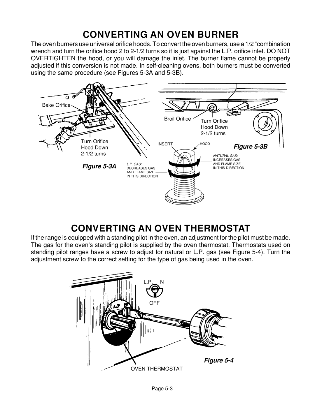 Whirlpool 4322452 manual Converting AN Oven Burner, Converting AN Oven Thermostat 