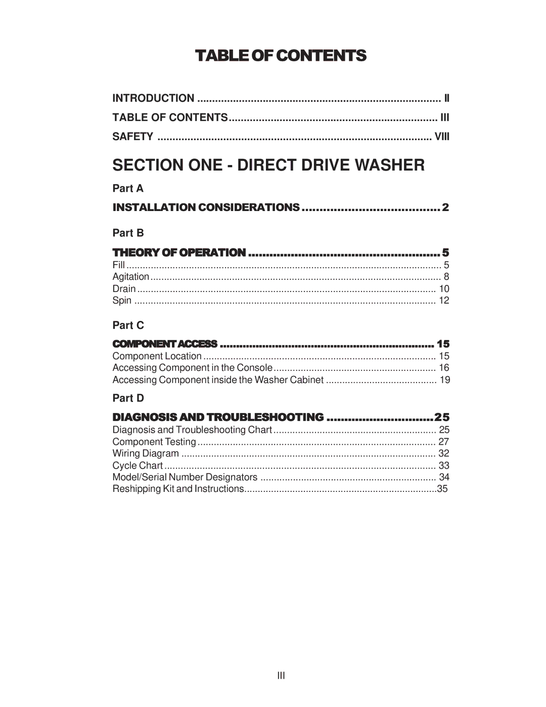 Whirlpool 4322616 manual Part a, Part B, Part C, Part D 