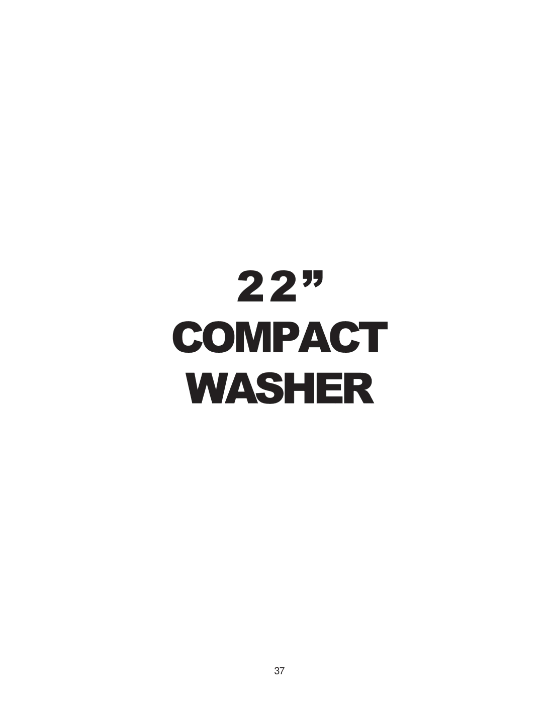 Whirlpool 4322616 manual Compact Washer 