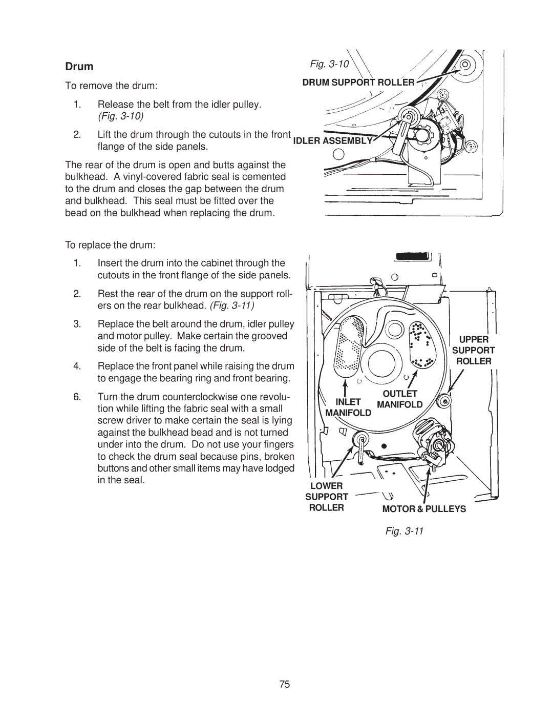 Whirlpool 4322616 manual Drum 