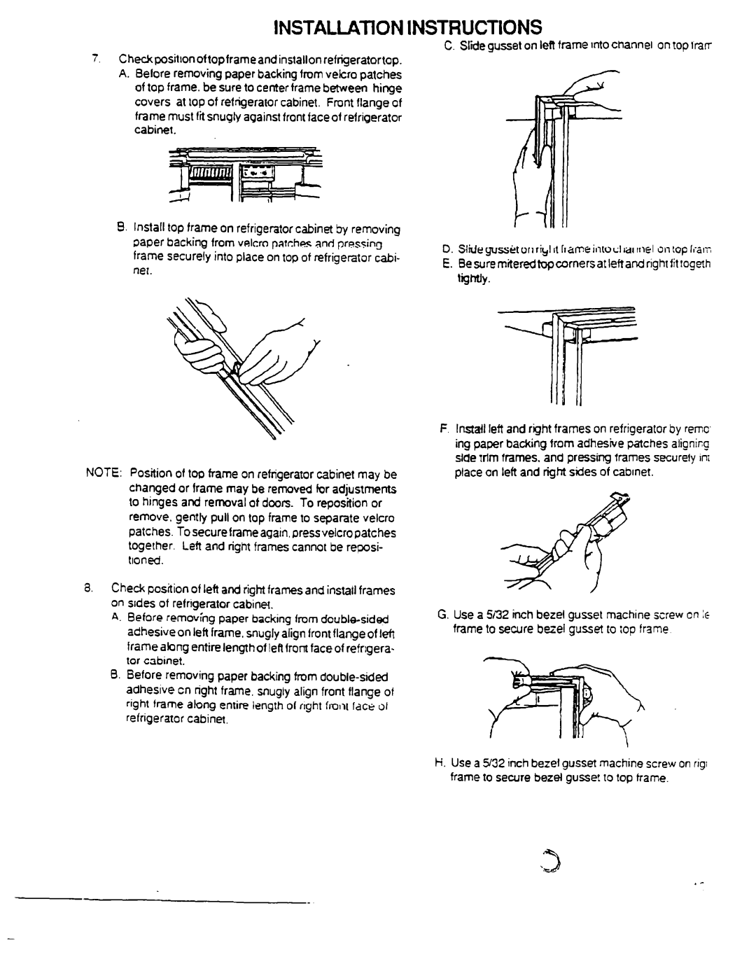 Whirlpool 4370076, 4370077, 4370070 installation instructions Instaliation Instructions 