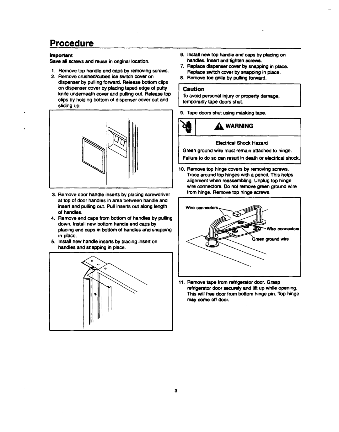 Whirlpool 4370076, 4370077, 4370070 installation instructions Procedure, Wire conr#eto Wire wnnecton 