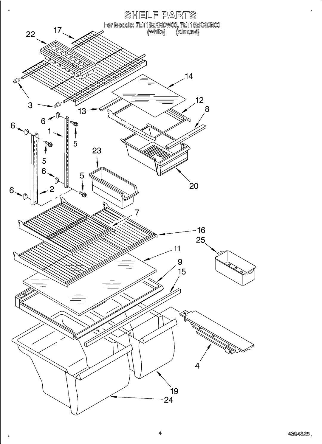 Whirlpool 4394325 manual 