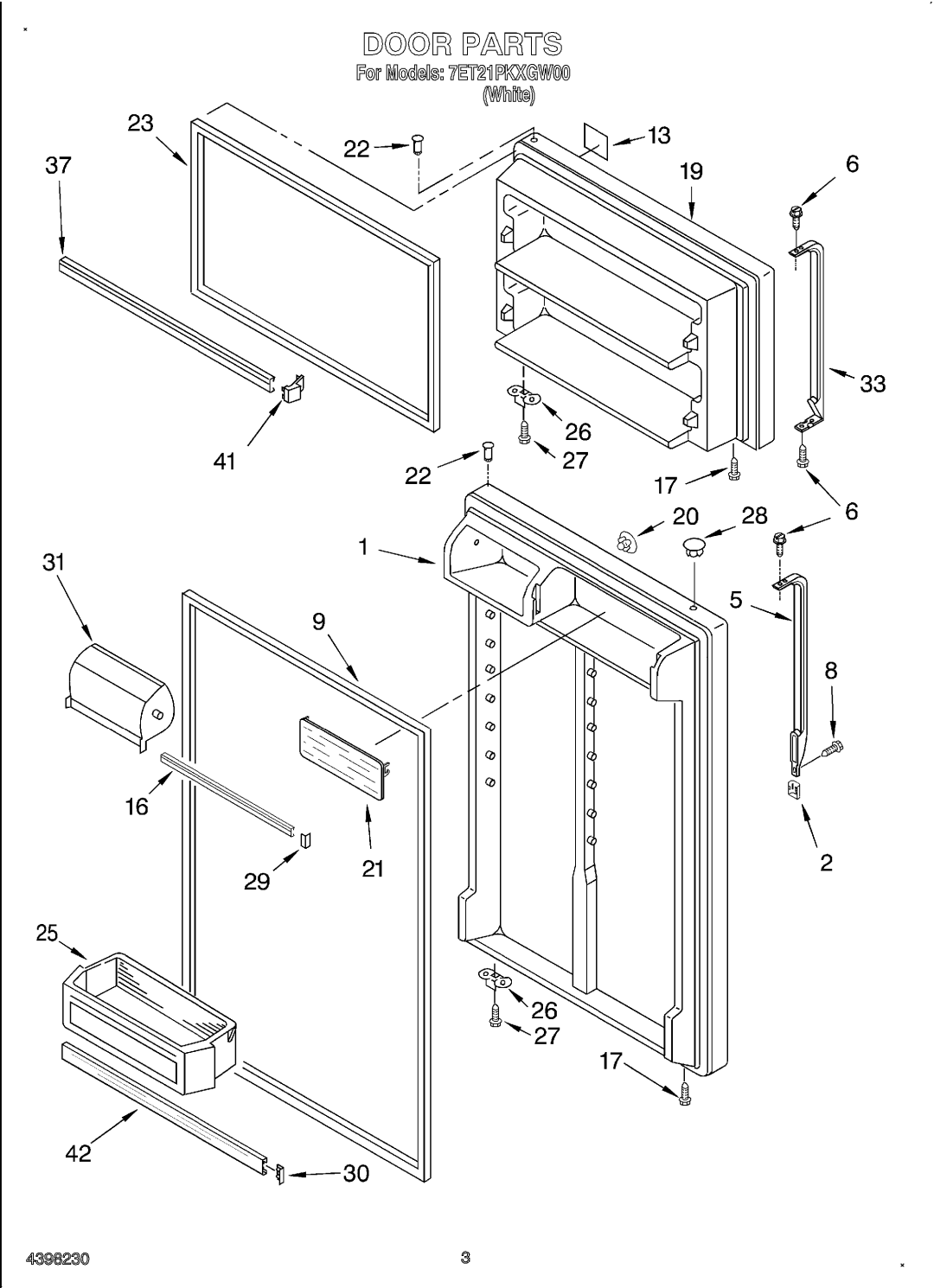 Whirlpool 4398230 manual 