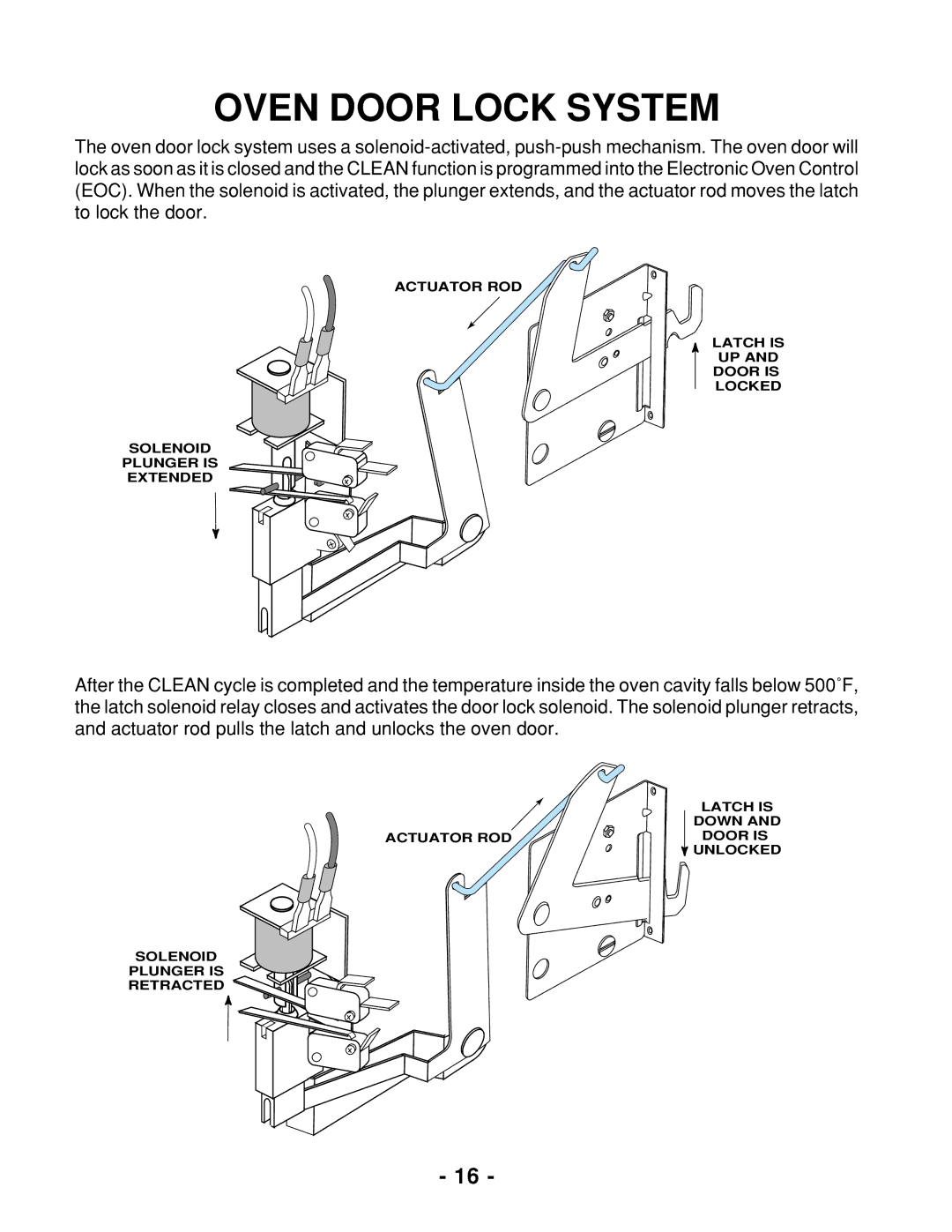 Whirlpool 465 manual Oven Door Lock System 