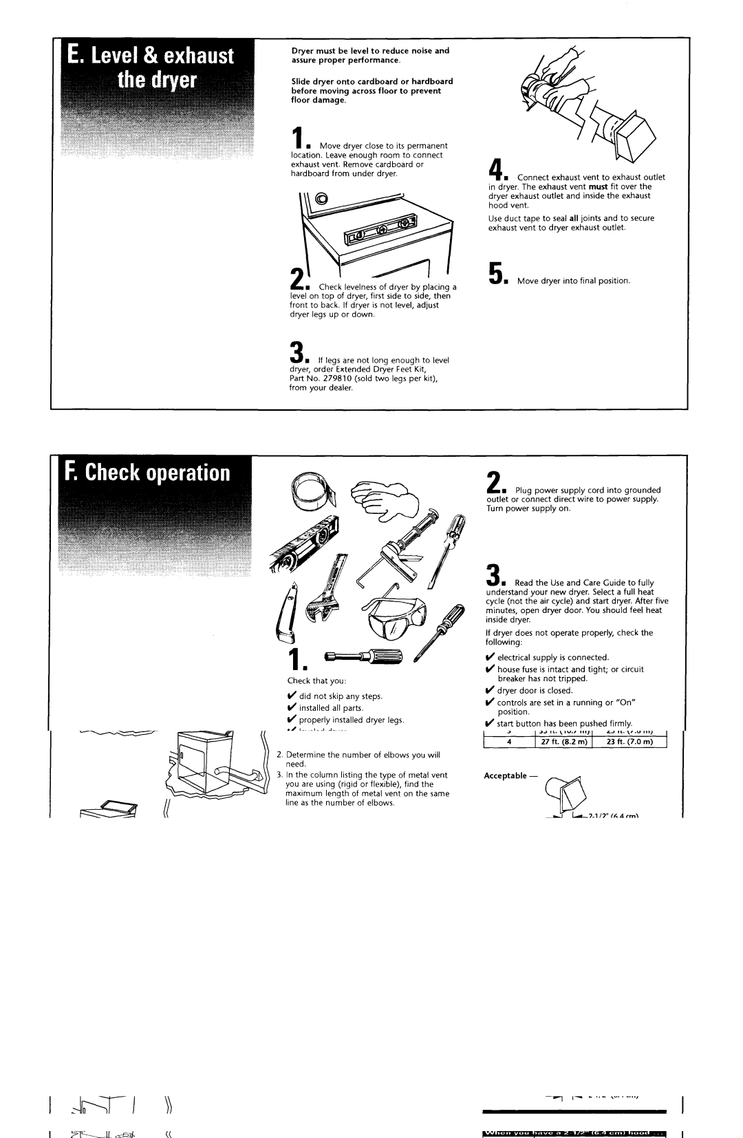 Whirlpool 4LEC7646EN0 installation instructions Panel E 