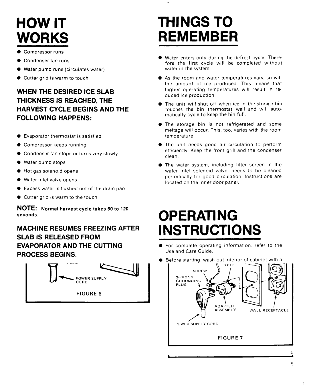 Whirlpool 50 manual HOW IT Works, Things to Remember, Operating Instructions 