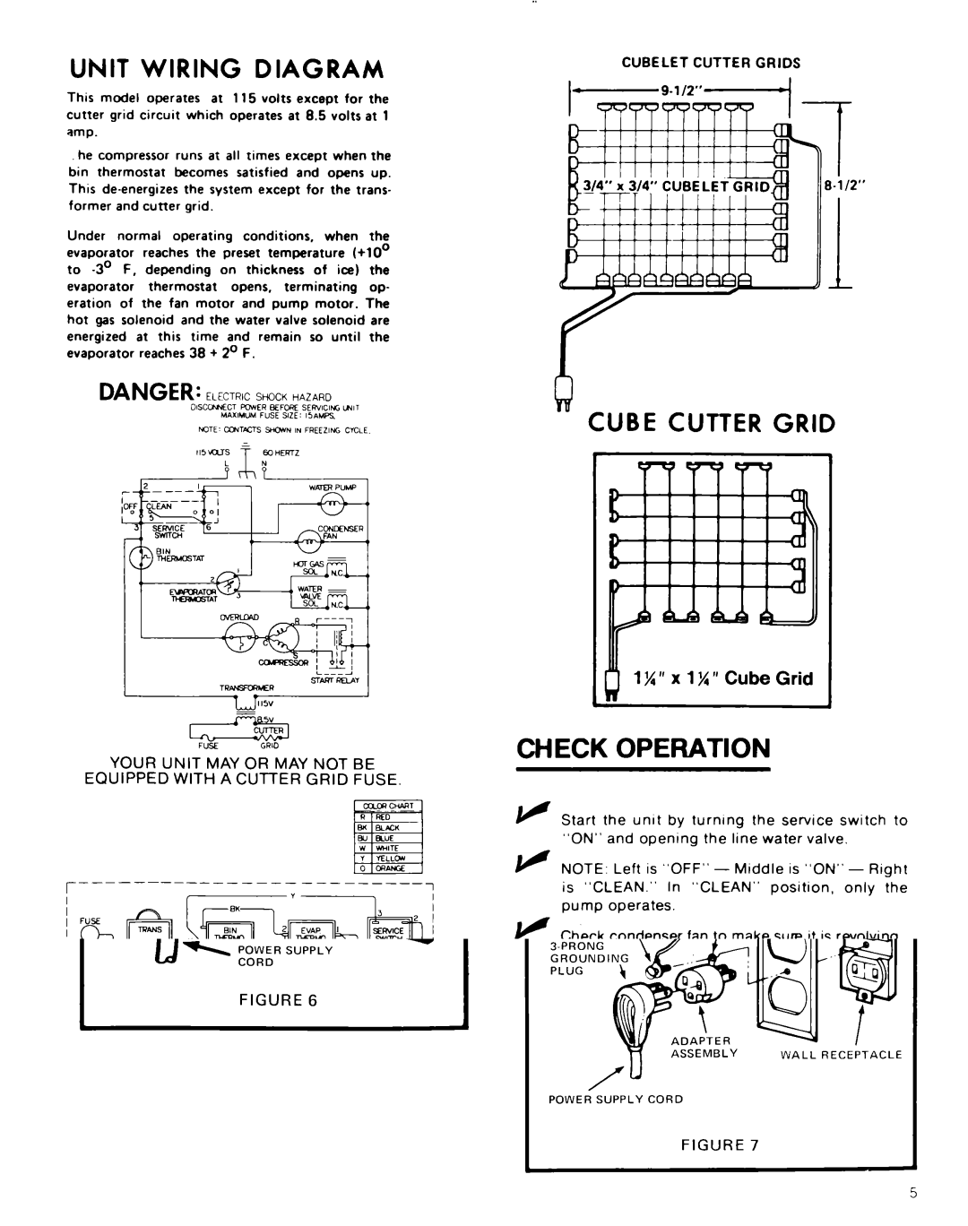 Whirlpool 50 manual Check Operation, Unit Wiring Diagram 