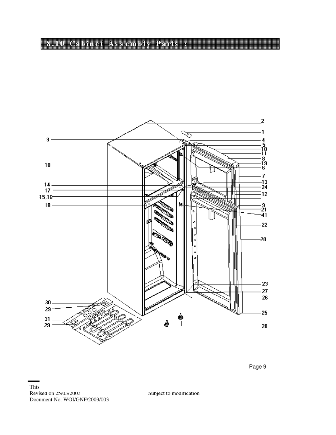 Whirlpool 5624 285L 2G UL 110V QCS, 5622 285L 2G UL 110V QCS, 6670 220L 2G 110V/60 service manual 