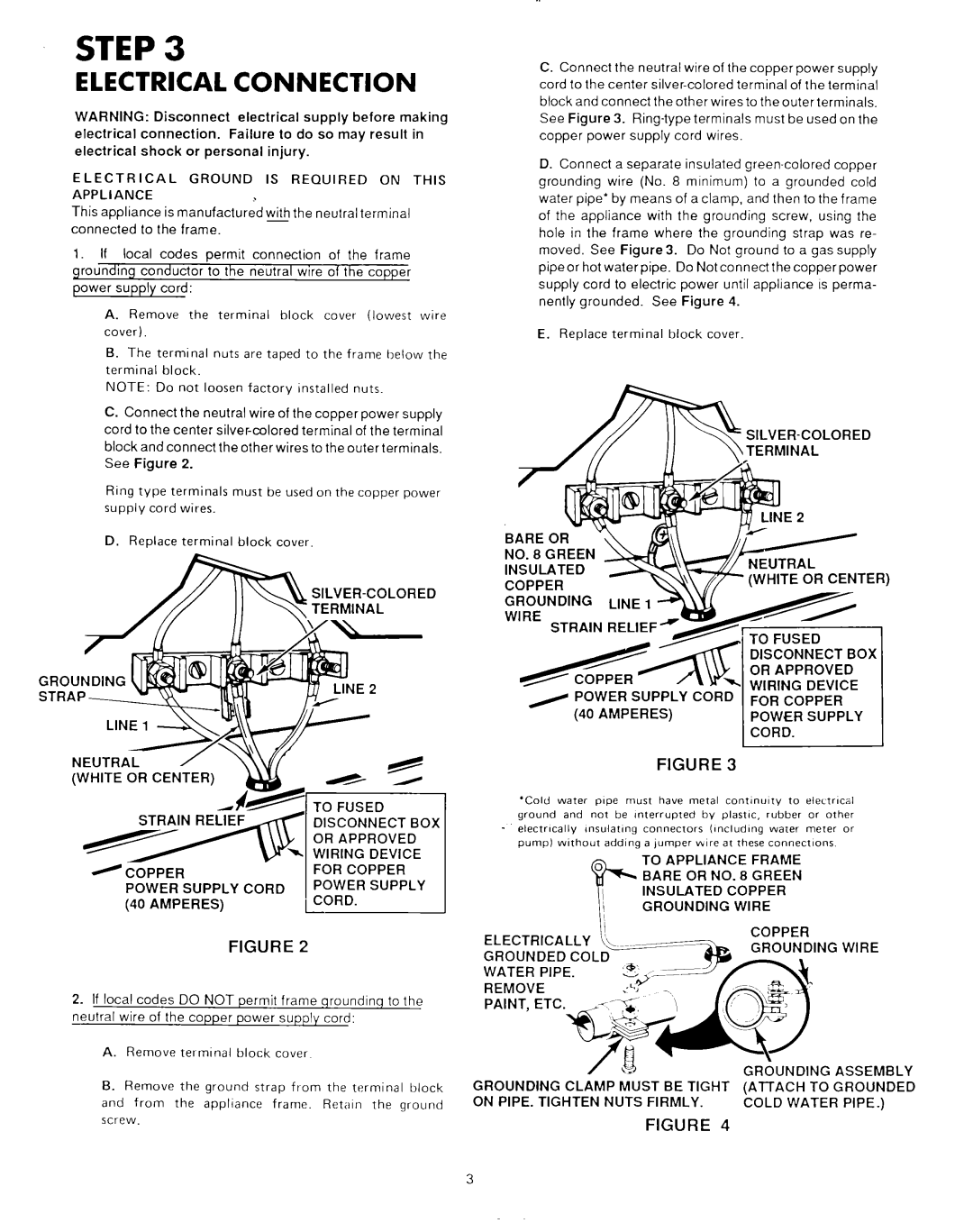 Whirlpool 56OSOLSPC5 816412 manual Electrical Connection 