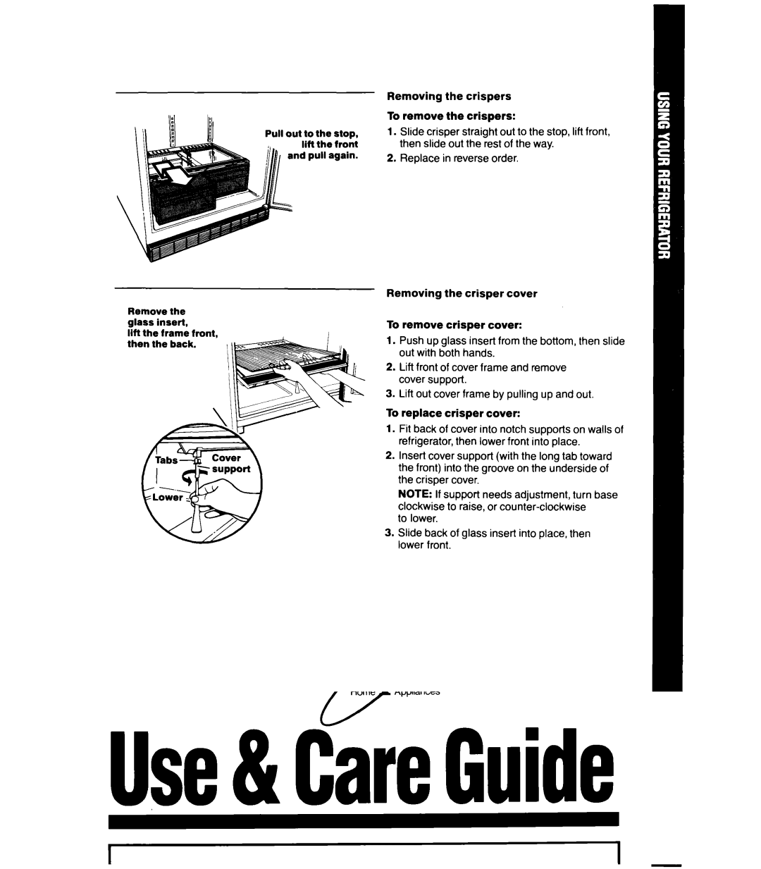 Whirlpool 6ET18GK manual Pull out to the stop, lift the front 