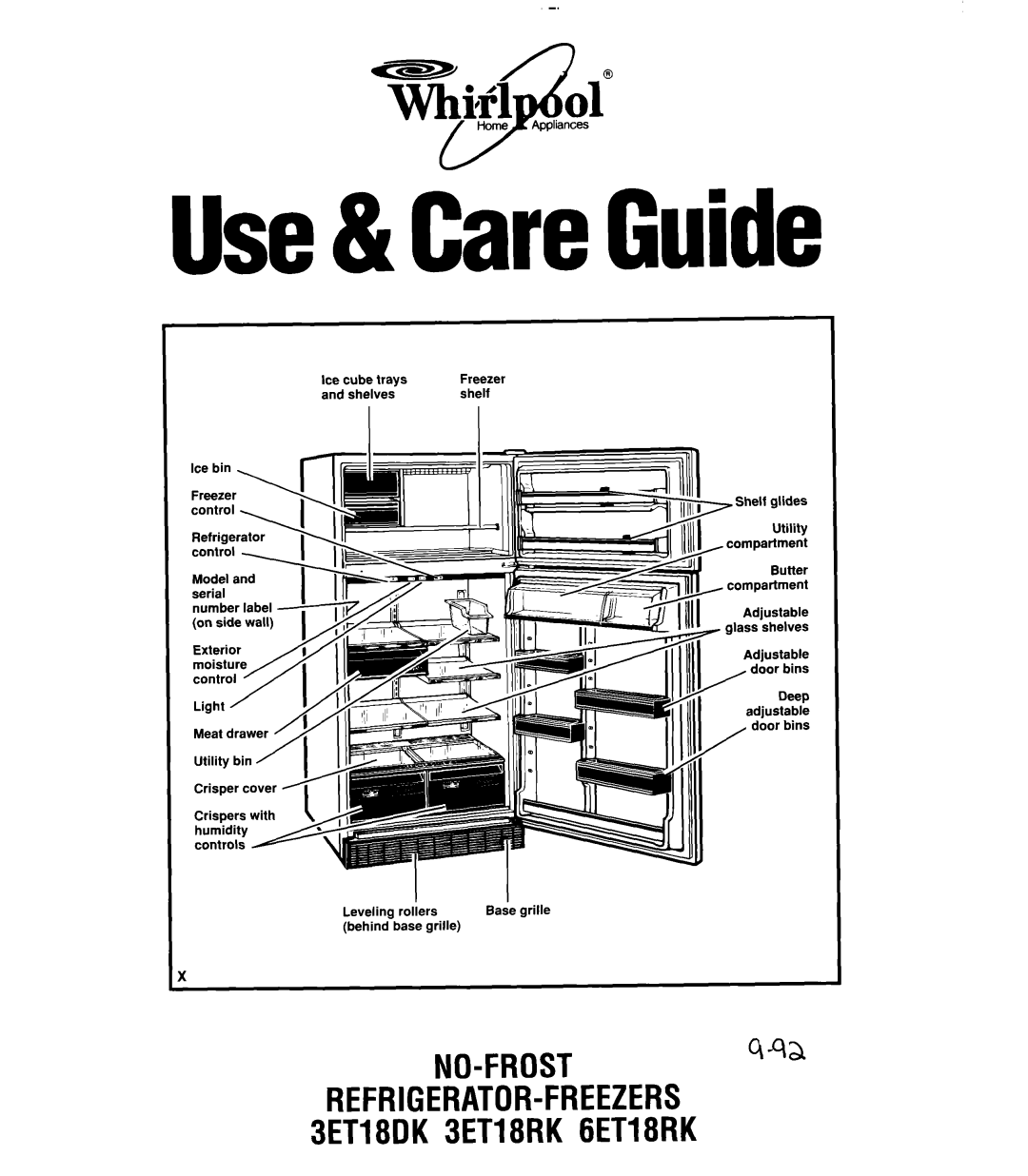 Whirlpool 3ET18RK, 6ET18RK, 3ET18DK manual NO-FROST Wa 