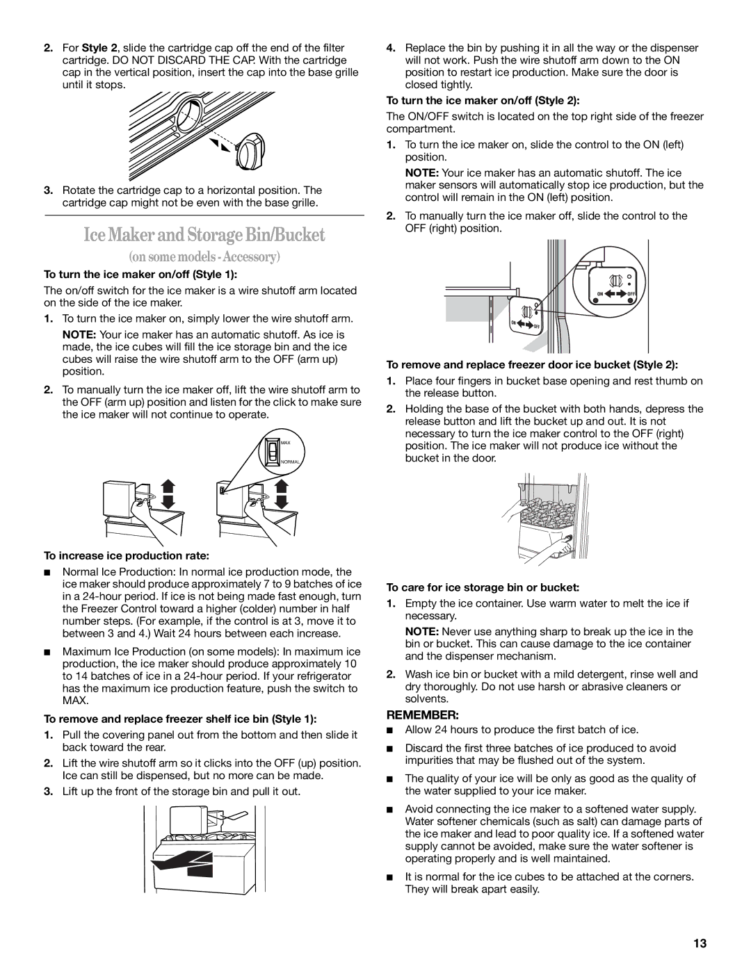 Whirlpool 6GD25DCXHW06, 6GD27DFXFS02, 6GD25DCXHW00, 6GD25DCXHW03, 6GD25DCXHS02, 6GD25DCXHS01 Ice Maker and Storage Bin/Bucket 