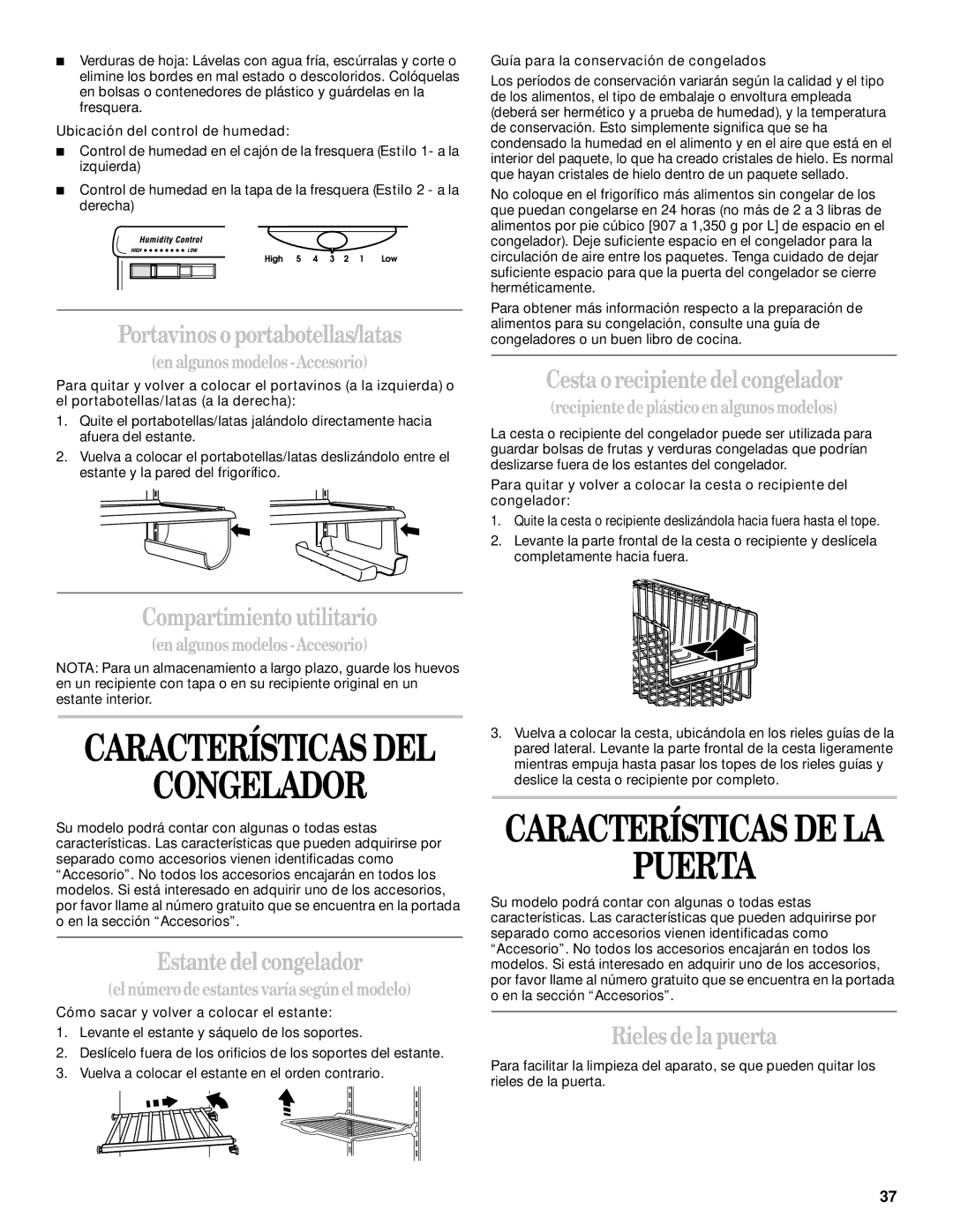 Whirlpool 6GD25DCXHS05, 6GD27DFXFS02, 6GD25DCXHW00, 6GD25DCXHW03, 6GD25DCXHS02, 6GD25DCXHS01, 6GD25DCXHS00 Congelador, Puerta 