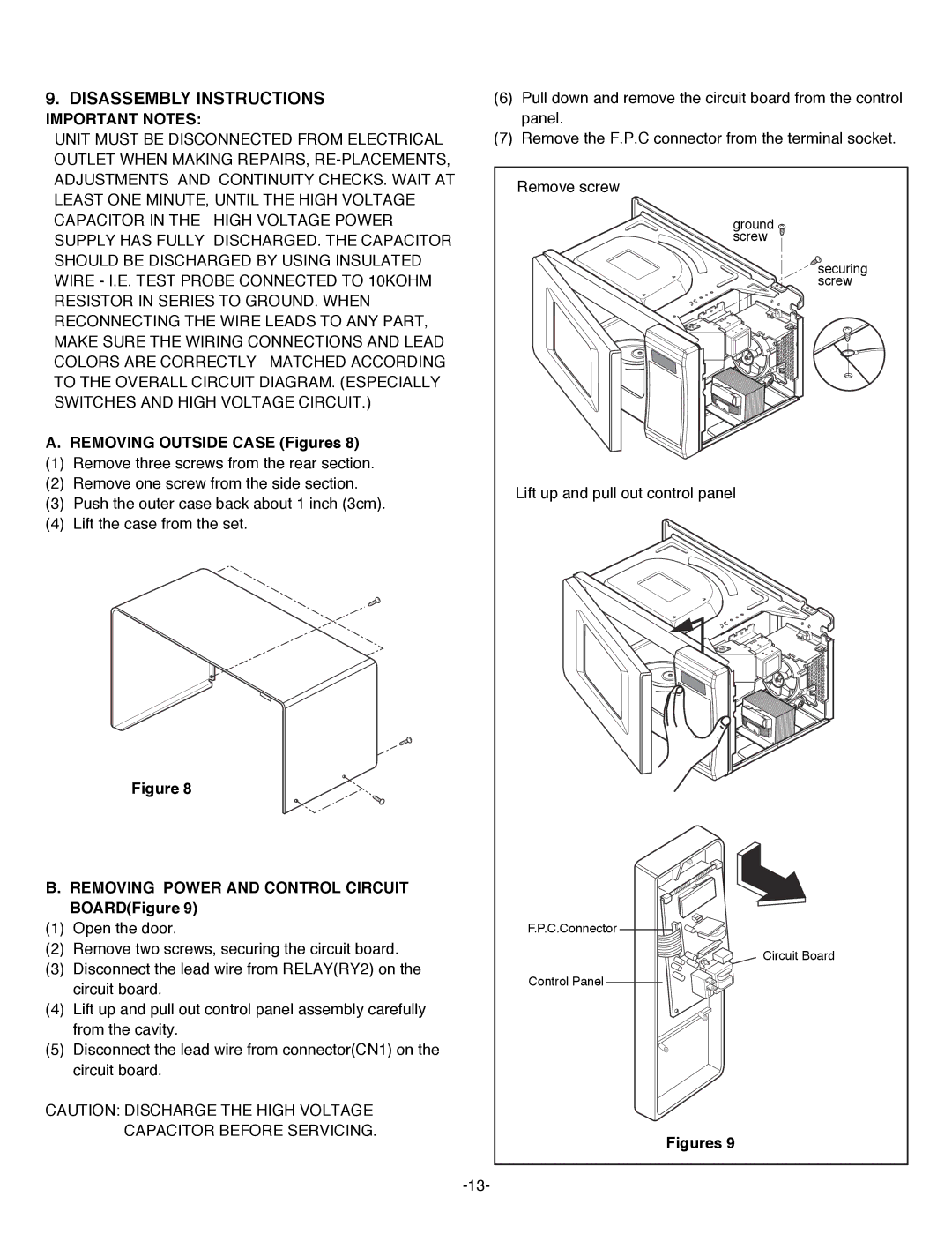 Whirlpool 721.663398 manual Disassembly Instructions, Important Notes 