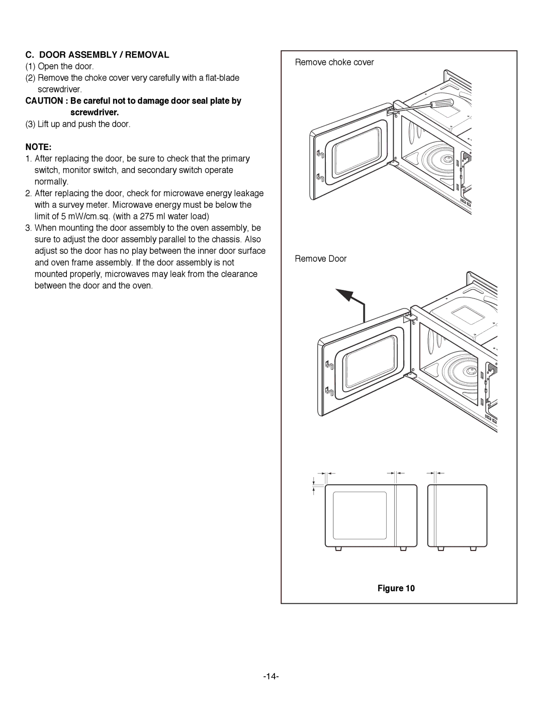 Whirlpool 721.663398 manual Door Assembly / Removal 