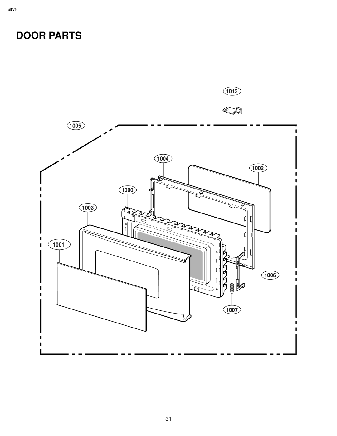 Whirlpool 721.663398 manual Door Parts 