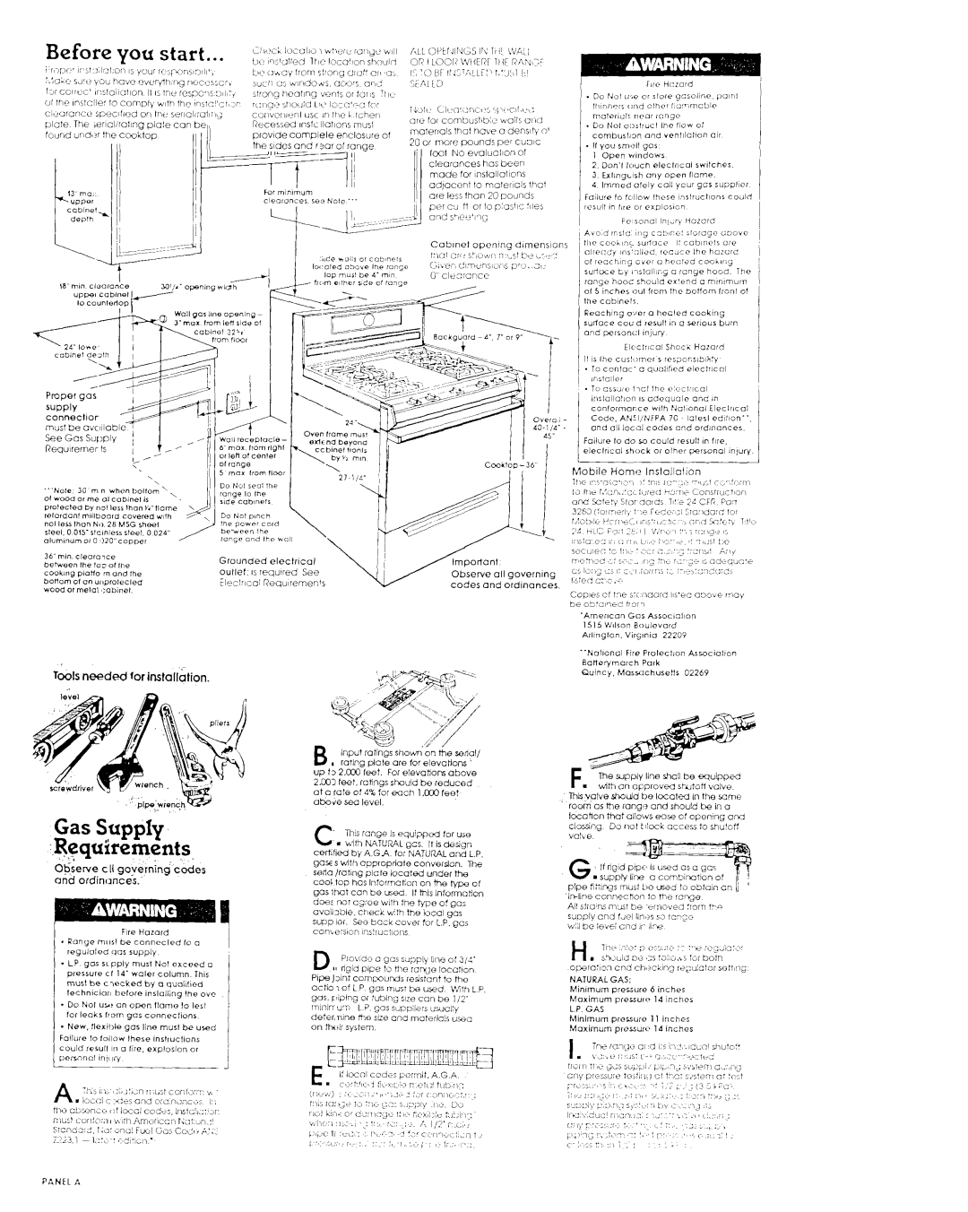 Whirlpool 76612-0014315709 Bols needed for installbtion, 05serve cllgoverningcodes, Rotlng plate are for elevations 