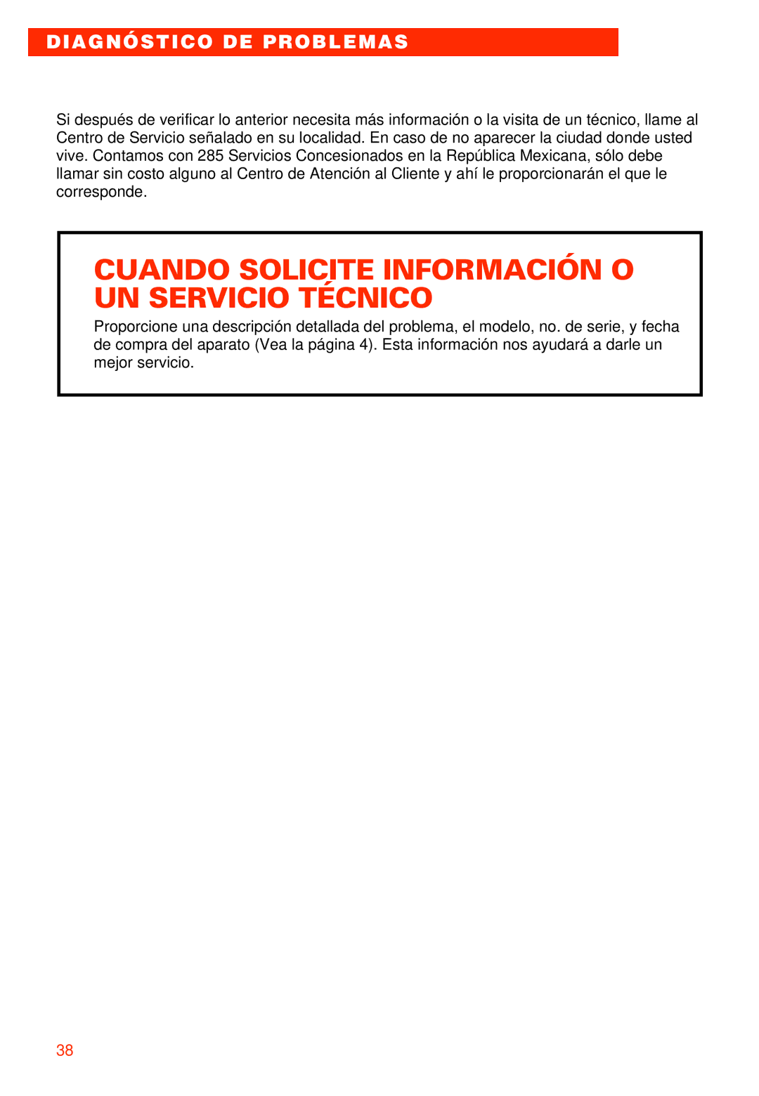 Whirlpool 7LSR8244EQ0 manual Cuando Solicite Información O UN Servicio Técnico 