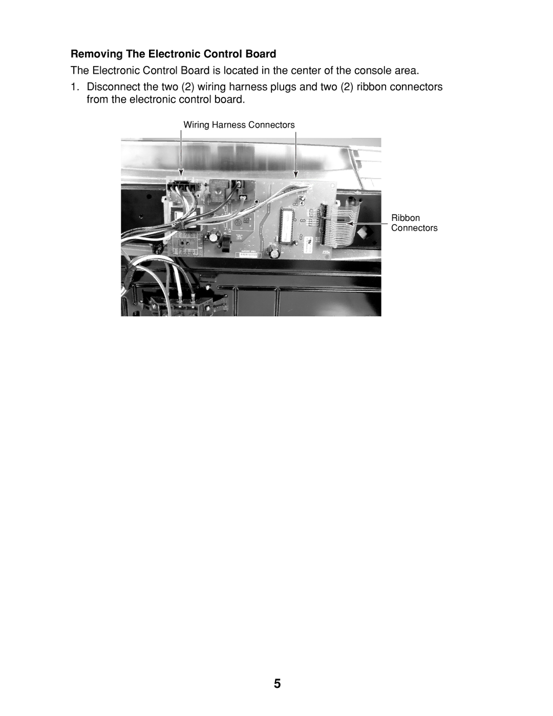 Whirlpool 8178023 manual Removing The Electronic Control Board 