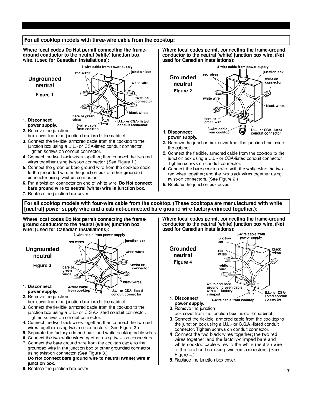 Whirlpool 8285116 installation instructions Disconnect, Power supply, Remove the junction 