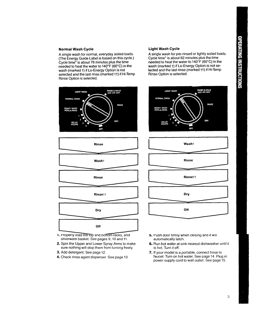 Whirlpool 8700 Series manual Normal Wash Cycle 