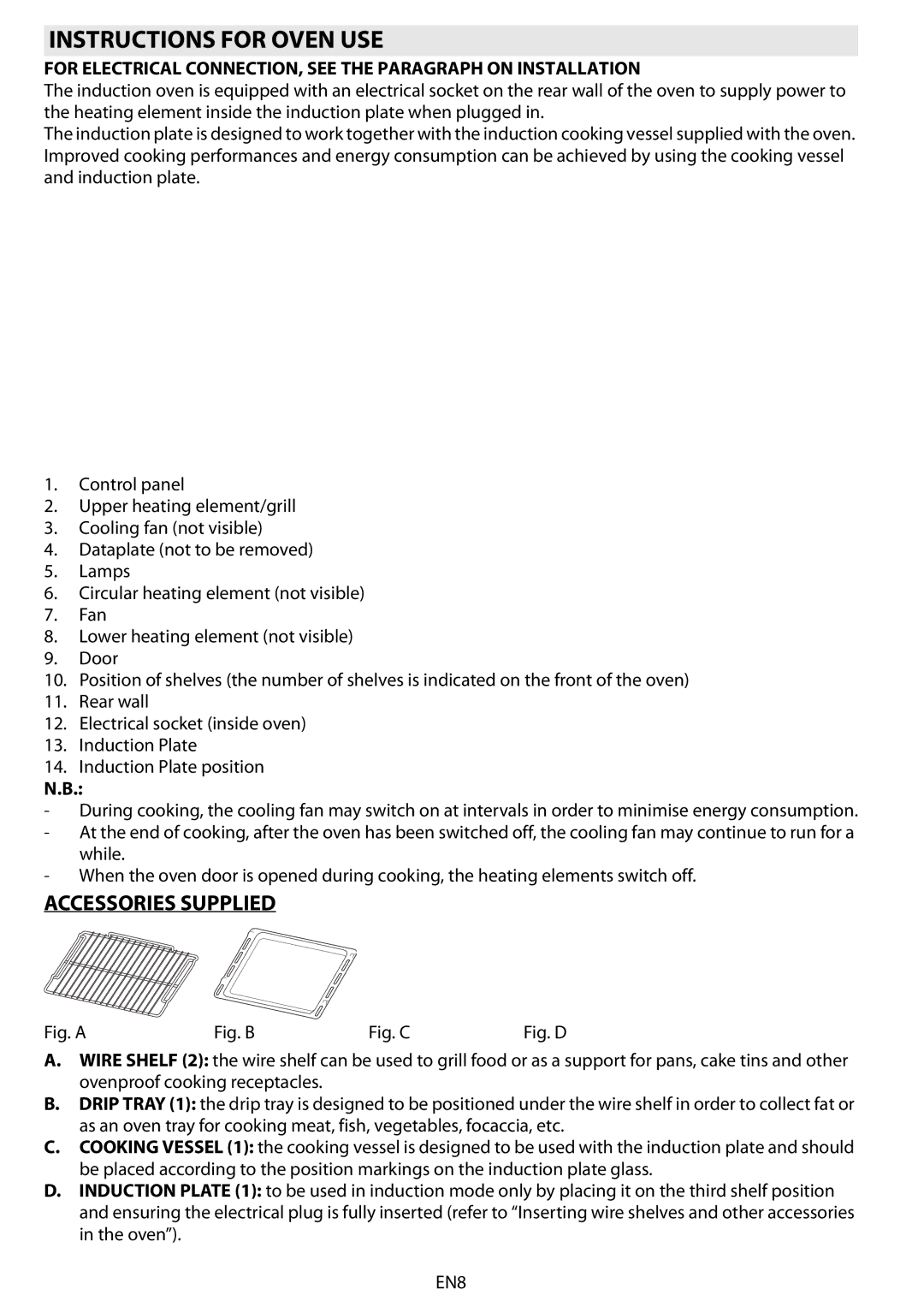 Whirlpool 8790 manuel dutilisation Instructions for Oven USE, Accessories Supplied 