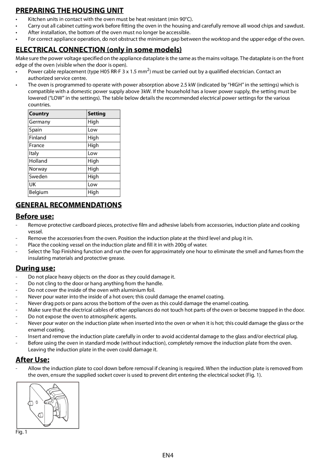 Whirlpool 8790 manuel dutilisation Preparing the Housing Unit, General Recommendations 