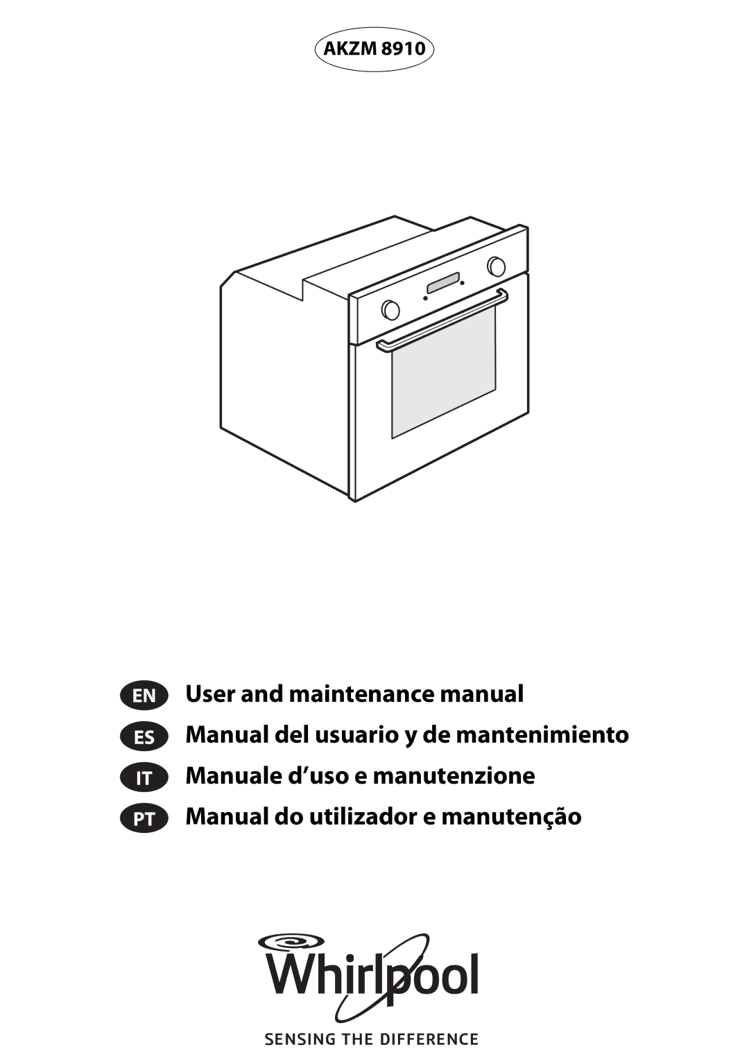 Whirlpool 8910 manual do utilizador User and maintenance manual 