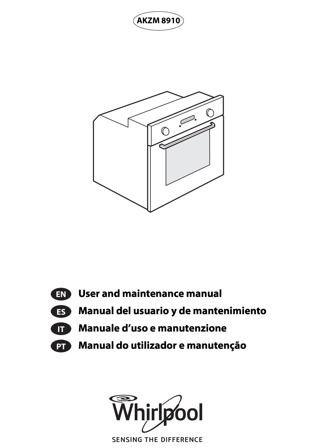 Whirlpool 8910 manual do utilizador User and maintenance manual, Akzm, En It 