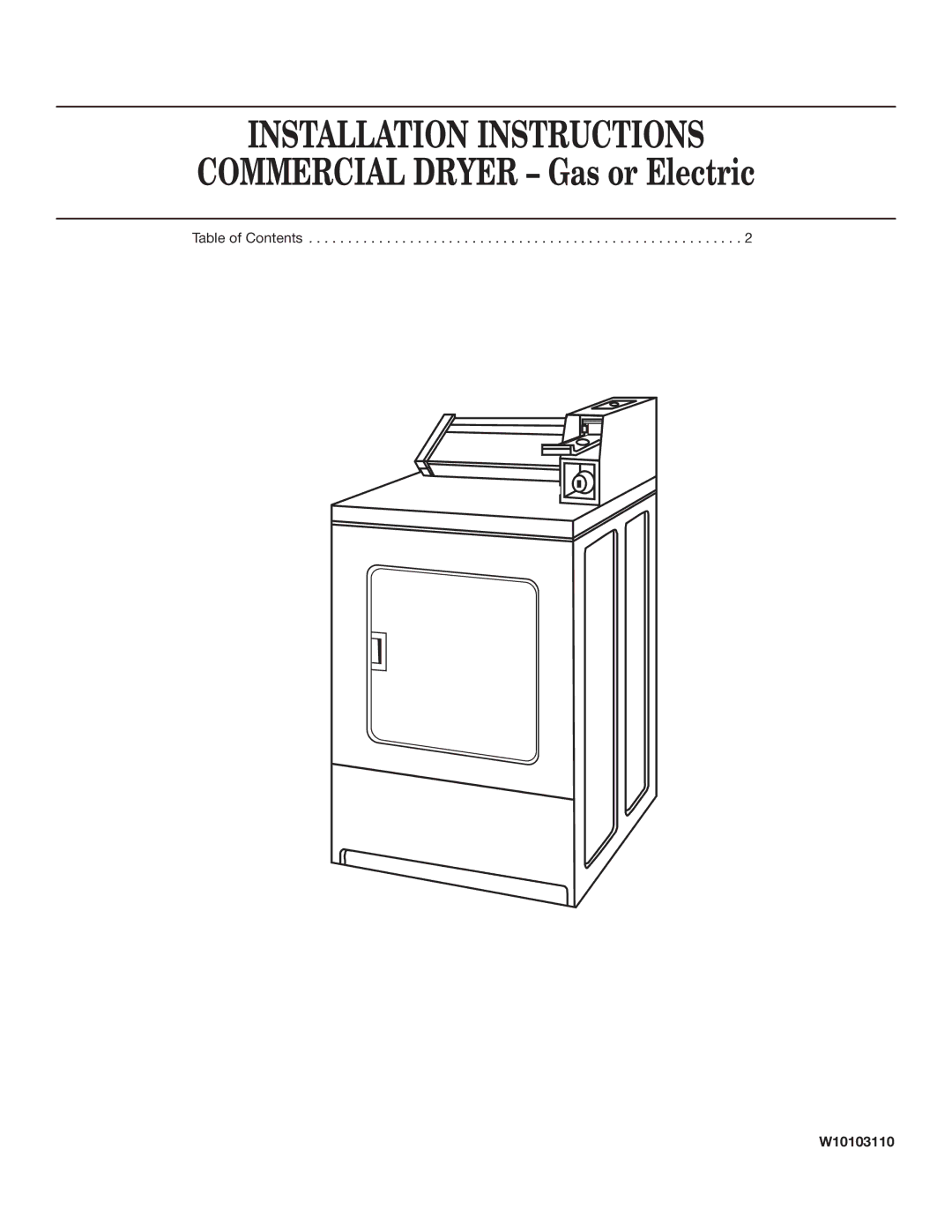 Whirlpool 8TCEM2760KQ0 installation instructions Installation Instructions 