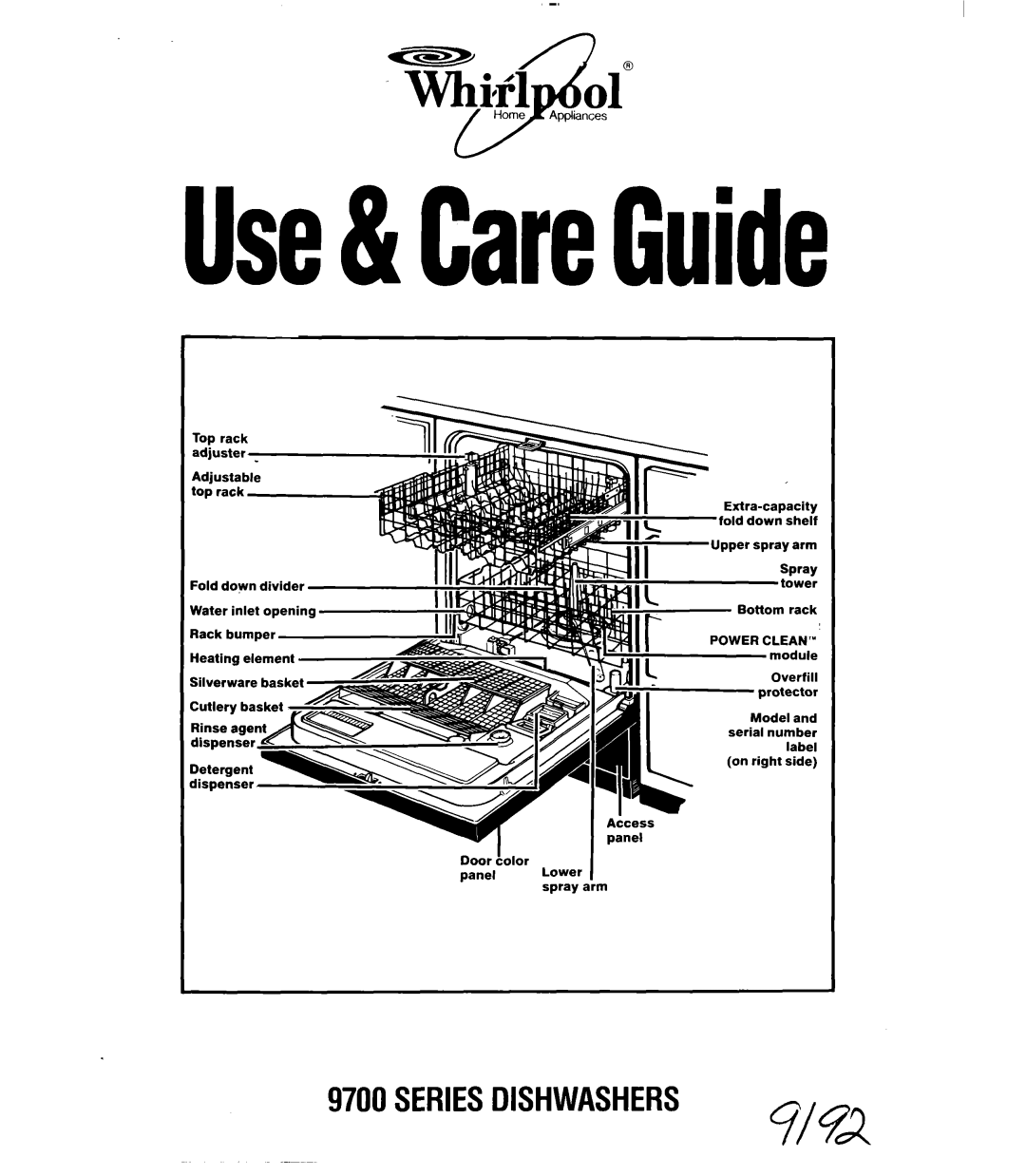 Whirlpool 9700 manual Use&CareGuide, Spray 