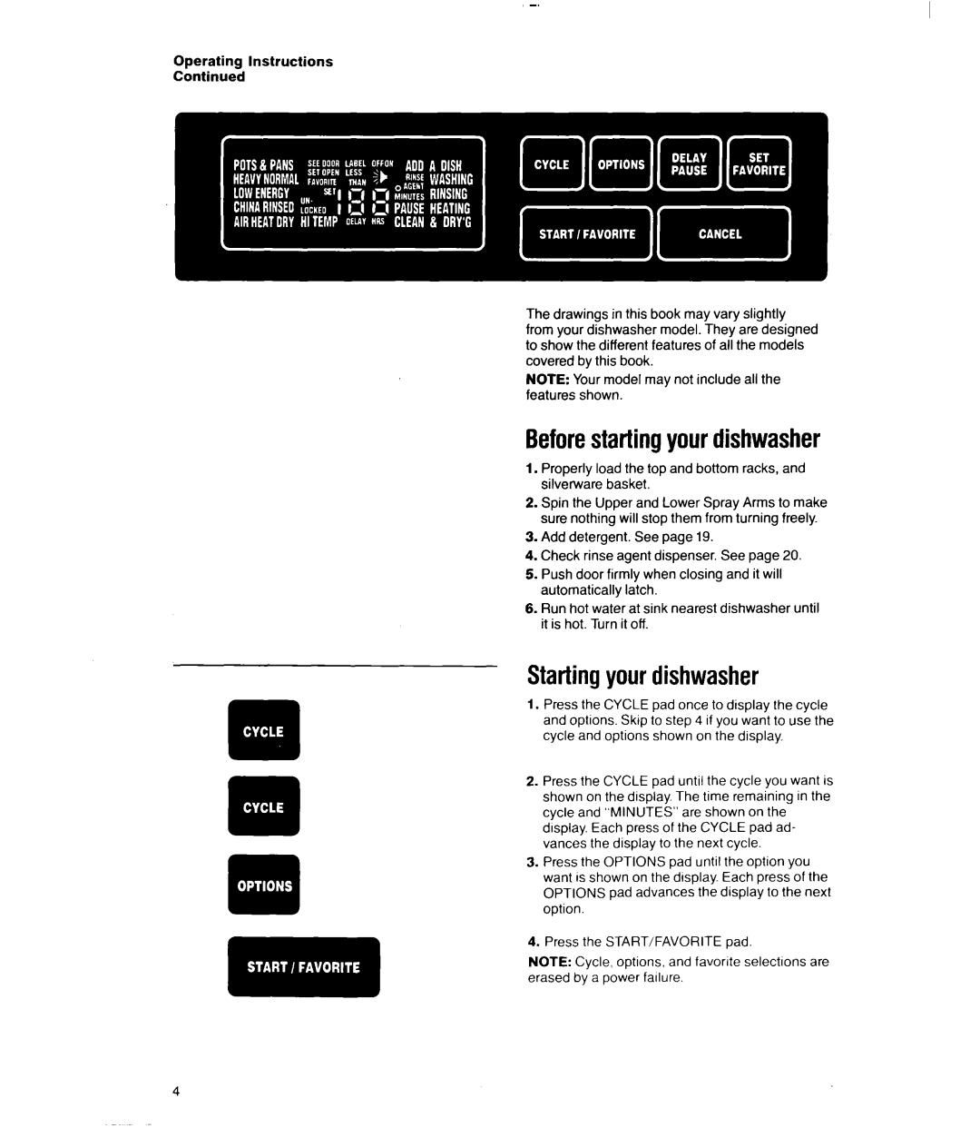 Whirlpool 9700 manual Beforestartingyourdishwasher, Startingyourdishwasher 