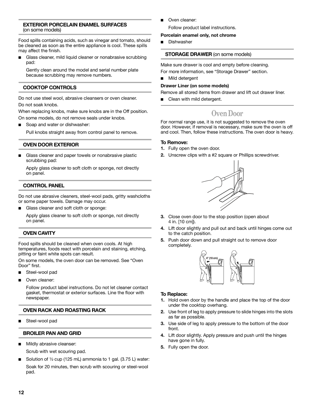 Whirlpool 9753313B manual OvenDoor 