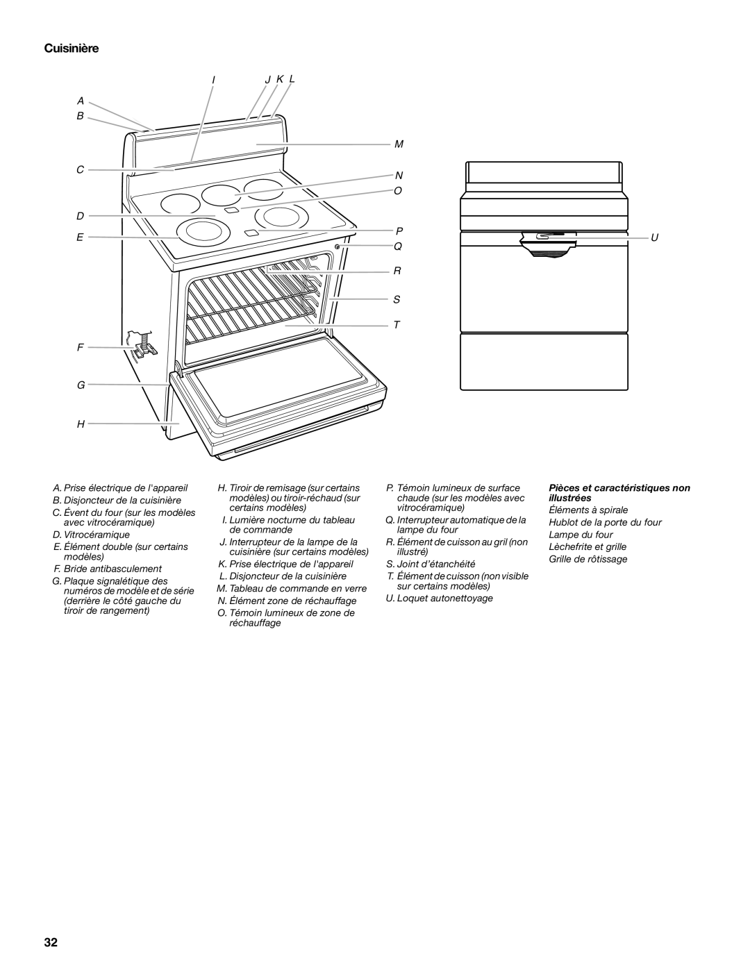 Whirlpool 9758899 manual Cuisinière, Ij K L 