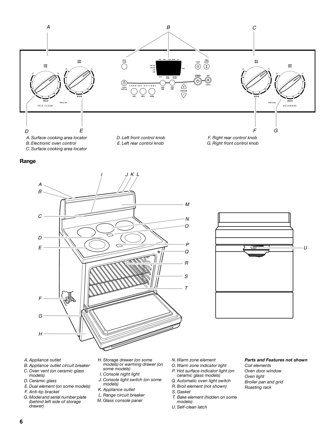 Whirlpool 9758899 manual Range, Ij K L 