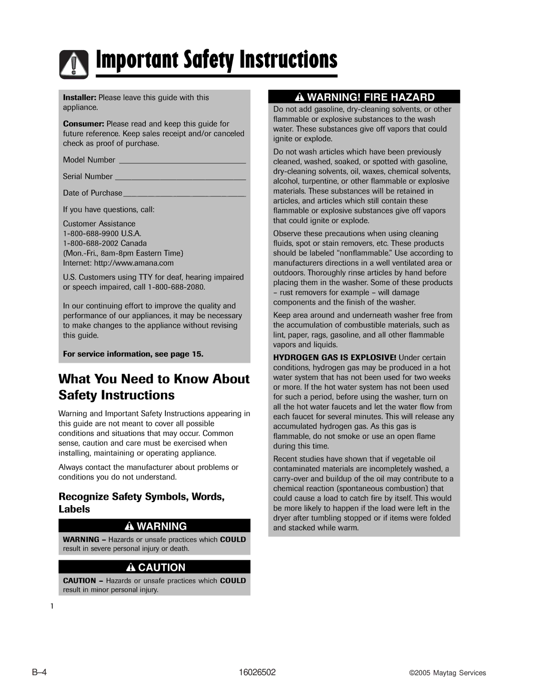 Whirlpool AAV4000AW manual What You Need to Know About Safety Instructions, Recognize Safety Symbols, Words, Labels 