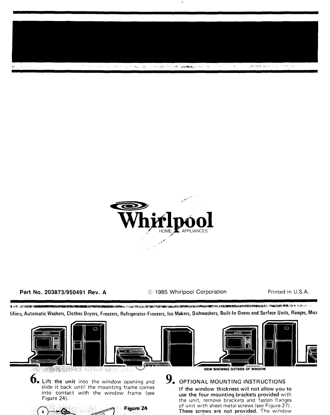 Whirlpool ACC602XP0 manual Part No /950491 Rev. a Whirlpool Corporation 