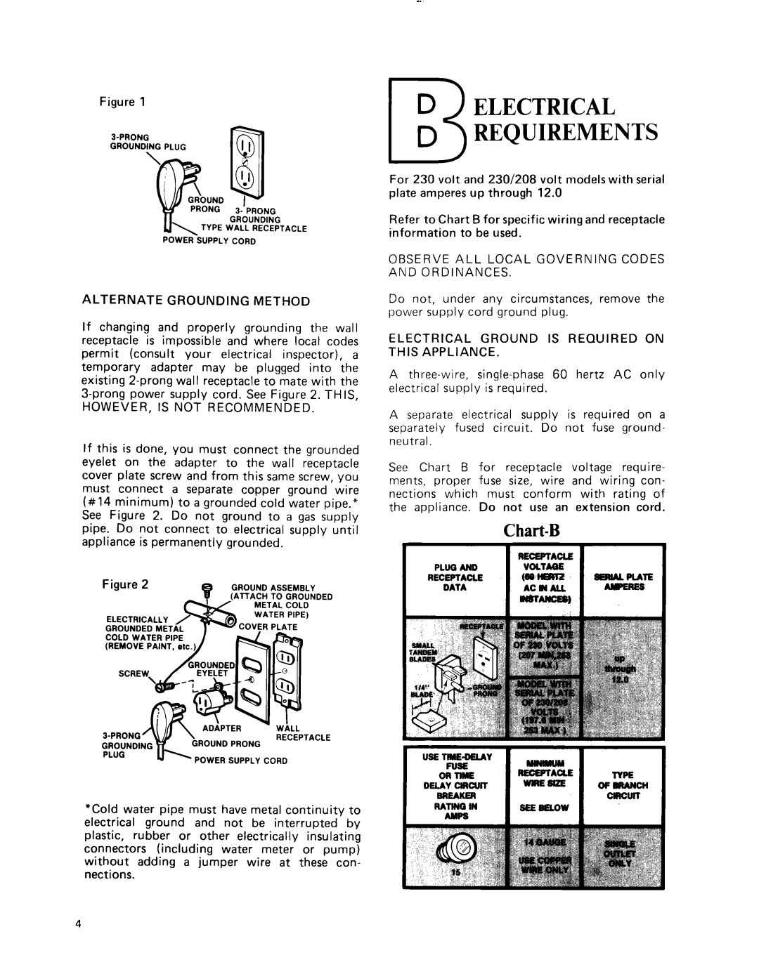 Whirlpool ACE184XM0 manual Alternate Grounding Method, HOWEVER, is not Recommended 