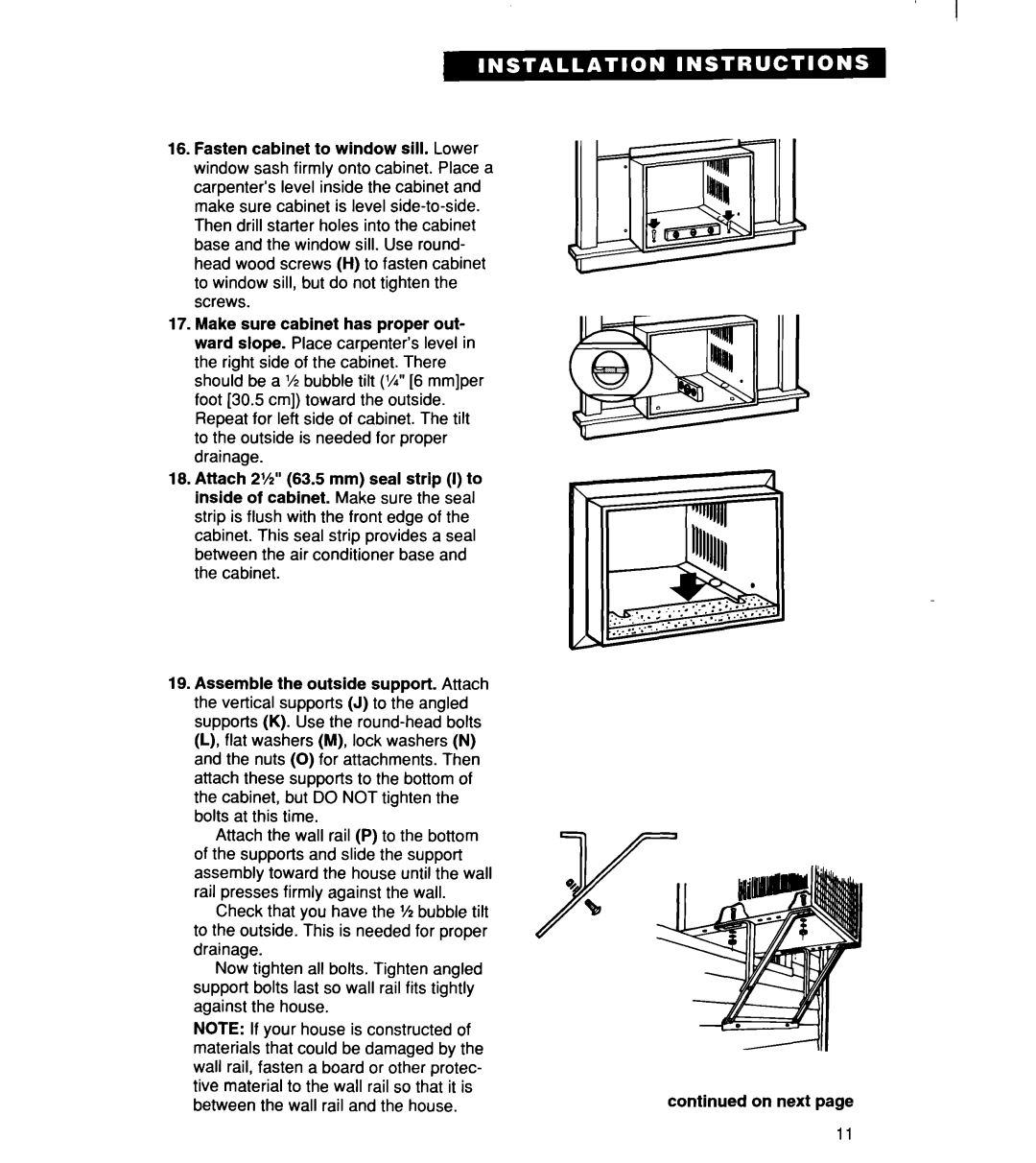 Whirlpool ACM184XE0, ACM 152XE0, ACM244XE0 important safety instructions 