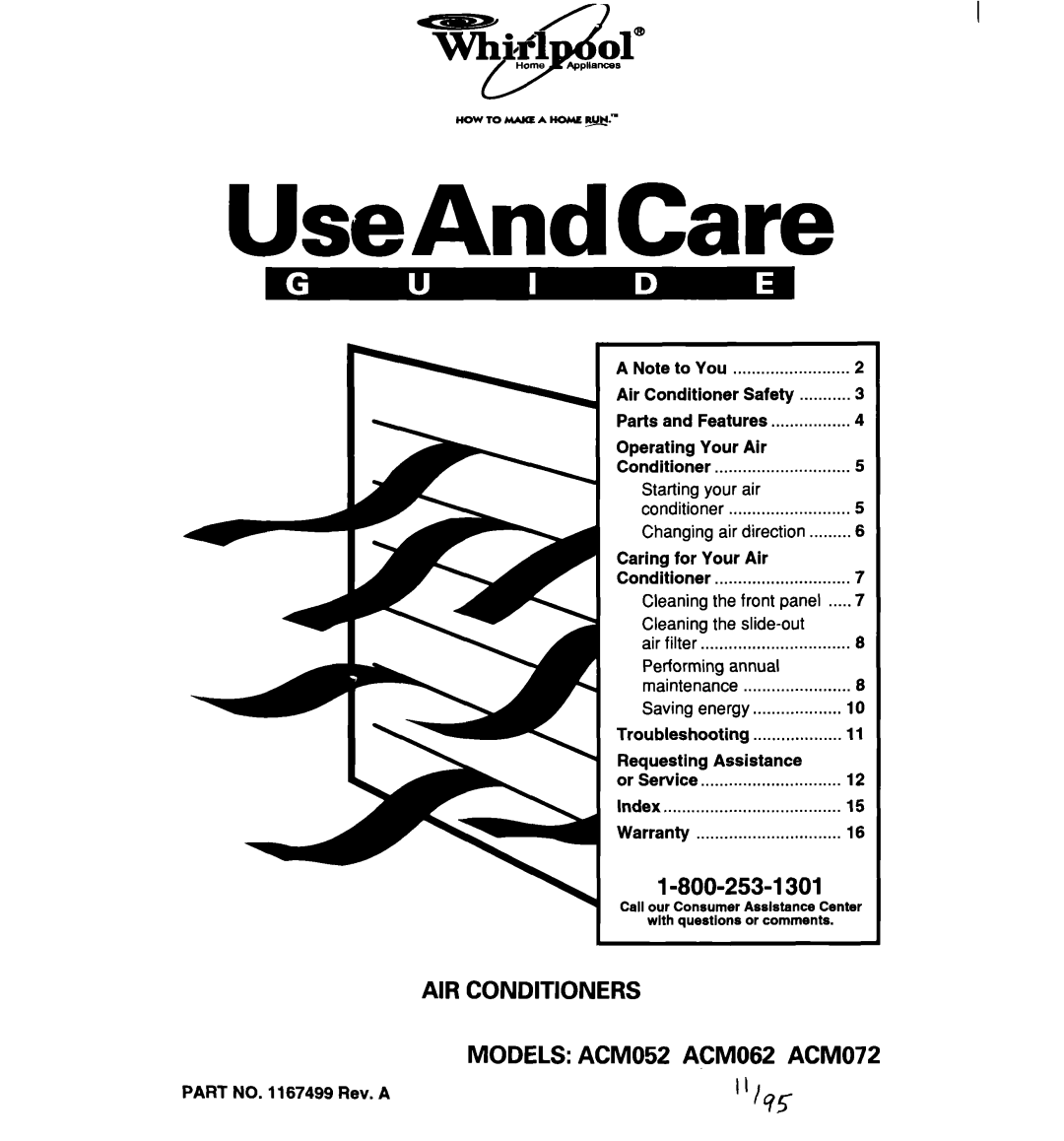 Whirlpool ACM062, ACM072 warranty Starting your air, Cleaning the slide-out, Performing annual 