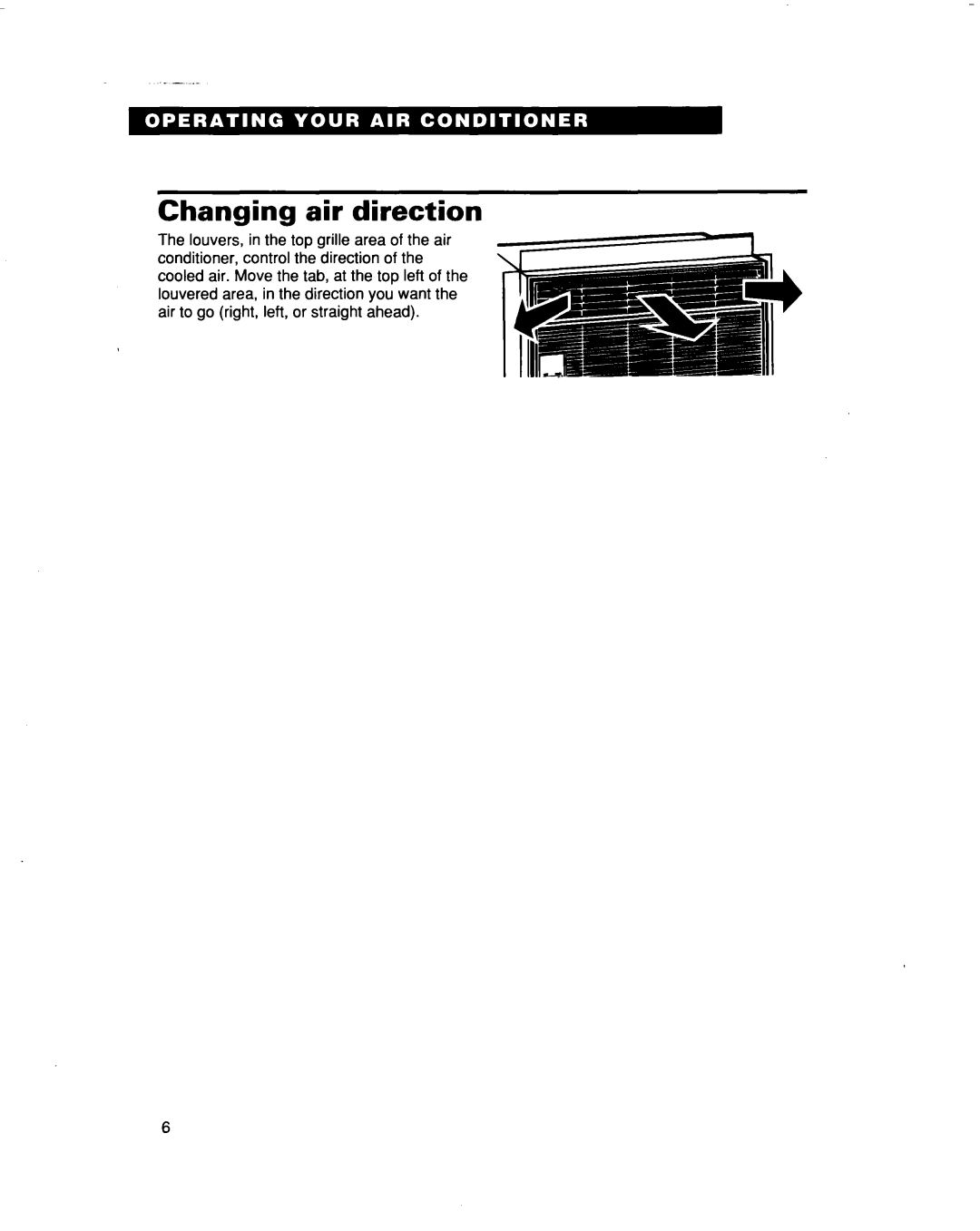 Whirlpool ACM492 warranty Cha waging air direction 